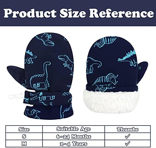 Sarfel Toddler Mittens Waterproof Toddler Gloves Baby Winter Mittens Toddler - Image 6