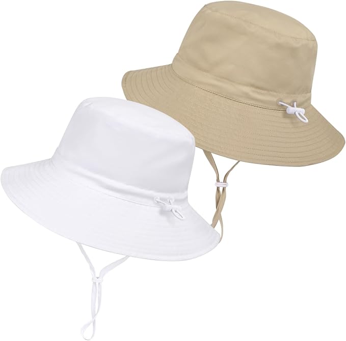 Baby Toddler Sun Hat, Boys Girls Adjustable Bucket Hat by DANMY