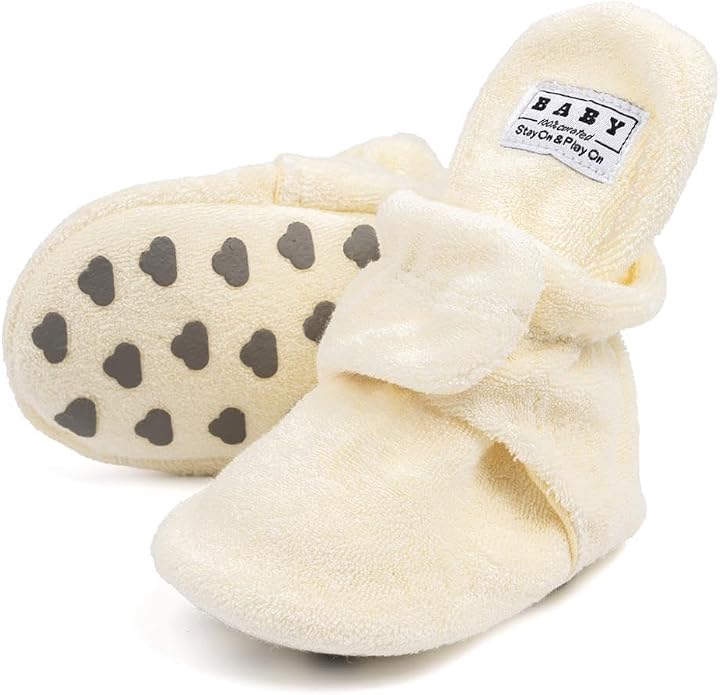 Sawimlgy Newborn Infant Baby Girl Boy Cotton Booties Stay On Sock Slippers Soft by Sawimlgy