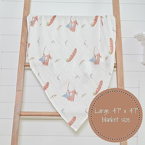LollyBanks Muslin Swaddle Blankets 2PACK, 100% Cotton Baby Blanket 47 x 47 - Image 7