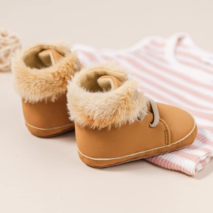 Meckior Toddler Baby Boys Girls High Tops Ankle Sneakers Soft Anti-Slip Sole PU - Image 3