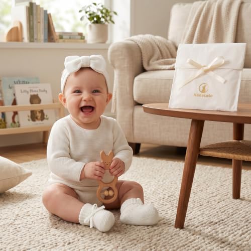 Hadetoto Baby Headband and Booties Set, 100% Organic Cotton - Image 5