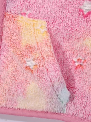 Toddler Baby Girl Fleece Jackets Fall Clothes Hooded Zip Fuzzy Coats - Image 5