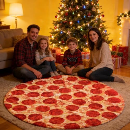 SeaRoomy 71 in Pizza Blanket, Novelty Funny Food Throw Blanket - Image 6