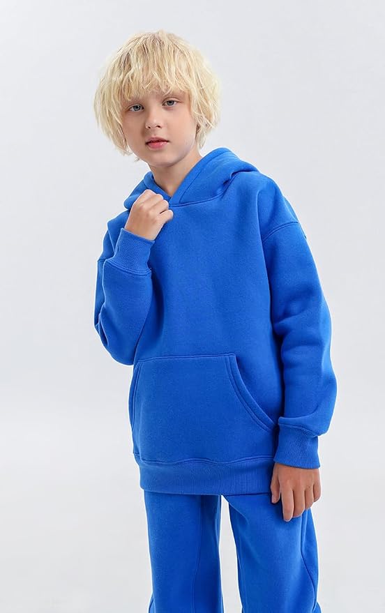 Toddler Boys Girls Sweatshirt Cotton Solid Fall Pullover Hoodie | Long Sleeve - Image 4