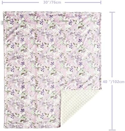 CREVENT Baby Girls Blanket for Crib Stroller Cot Cradle Car, Supper Soft and - Image 5