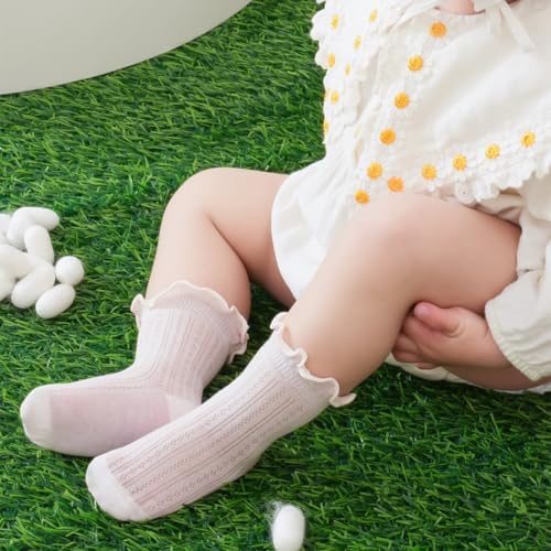 Toddler Girl Ruffle Socks Baby Girls Knee High Socks - Image 2