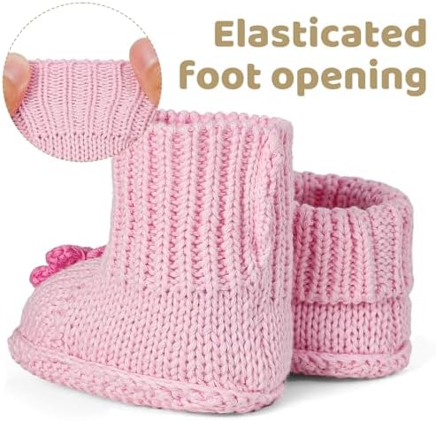 Newborn Knit Booties Soft Baby Sock Boots - Image 5