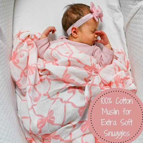 LollyBanks 100% Cotton Baby Swaddle Blankets 2 Pack, Gentle and Soft Muslin - Image 2