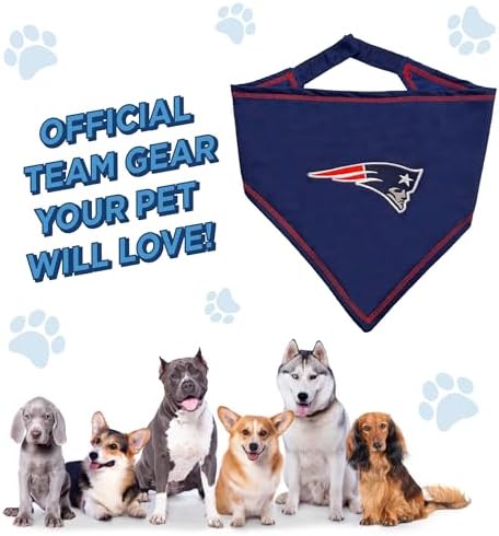 Pets First NFL New England Patriots TIE Dog Bandana, Small/Medium. Ultimate - Image 7