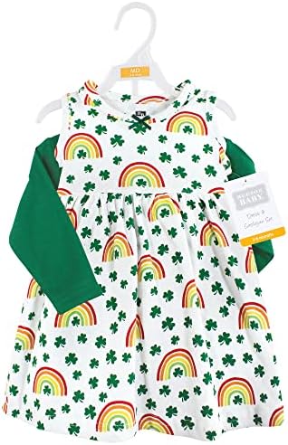 Hudson Baby Infant and Toddler Girls Cotton Dress and Cardigan Set - Image 2