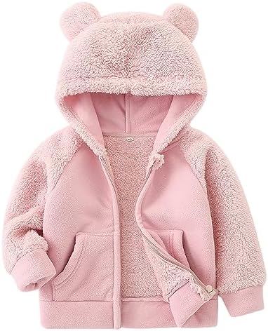 Toddler Winter Coats Baby Boys Girls Fuzzy Sherpa Fleece Jackets by YAGATA