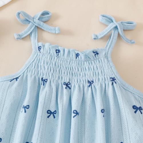 ROMPERINBOX Baby Girl Bodysuit Cotton Spaghetti Strap Sleeveless Onsies Summer - Image 3