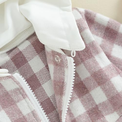 Douhoow Toddler Baby Plaid Jacket Baby Boy GIrl Flannel Hoodies Zip Up Hooded - Image 2