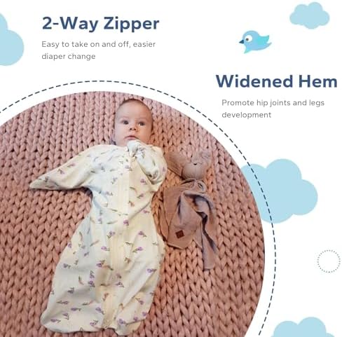 ZIGJOY Swaddle Sleep Sack 6-12 Months, 1.0 Tog Cotton Baby Swaddle Blanket - Image 4
