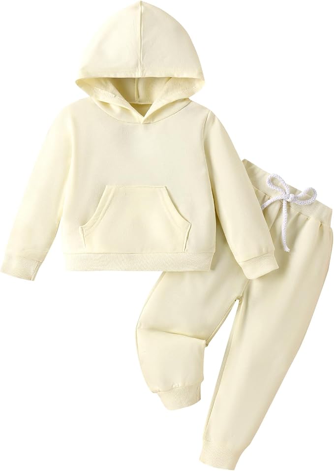 Happy Town Baby Fall Outfits for Girl Boy Long Sleeve Hoodie Top and Long by HappyTown
