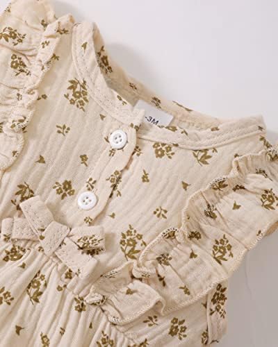 Renotemy Baby Girl Clothes Summer Rompers Cute Outfits Preemie-18 Months | - Image 4
