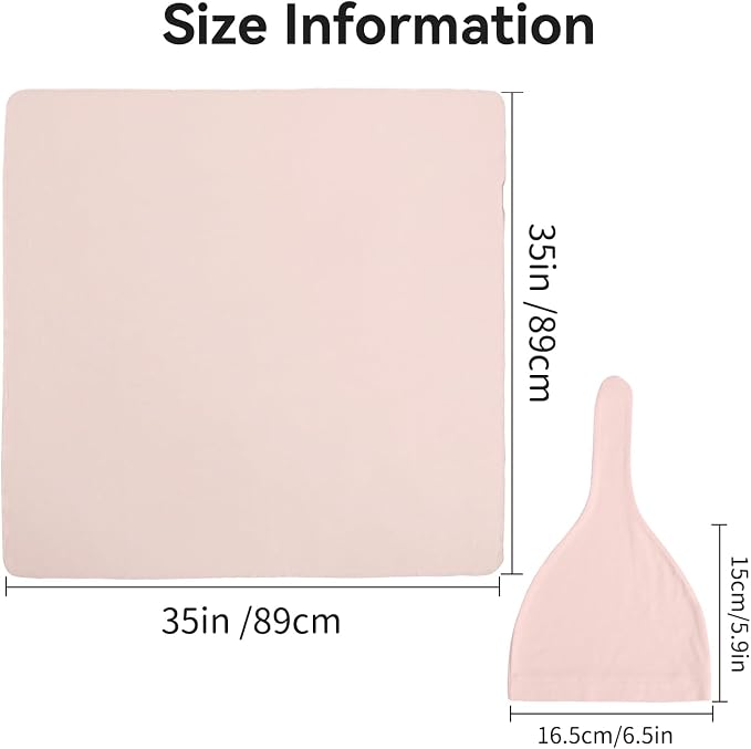 BubblePanda Rayon Made from Bamboo Newborn Swaddle Blankets 35 x 35 Inch | Baby - Image 5