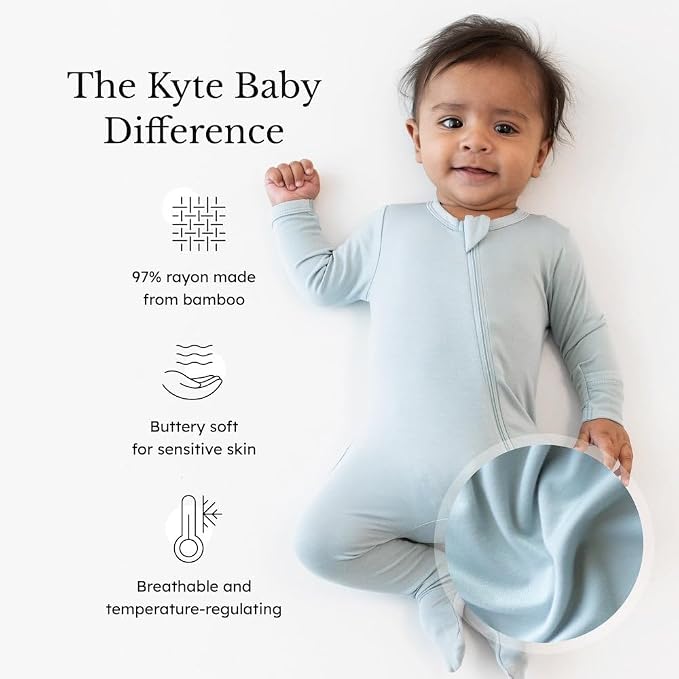 KYTE BABY Infant and Toddler Dual Zipper Footie, Ultra-Soft Rayon Made From - Image 2