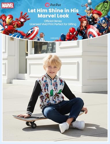 Disney Bomber Jacket Spider Man Marvel Toy Story Cars Varsity Cardigan2-13Y - Image 2