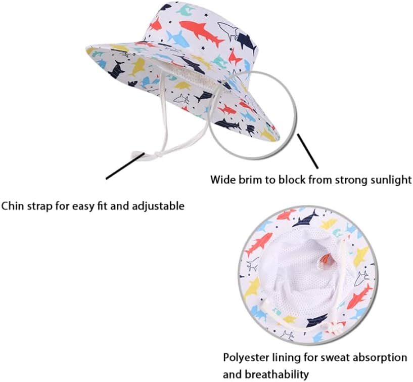 LANGZHEN Sun Protection Hat for Kids Toddler Boys Girls Wide Brim Summer - Image 2