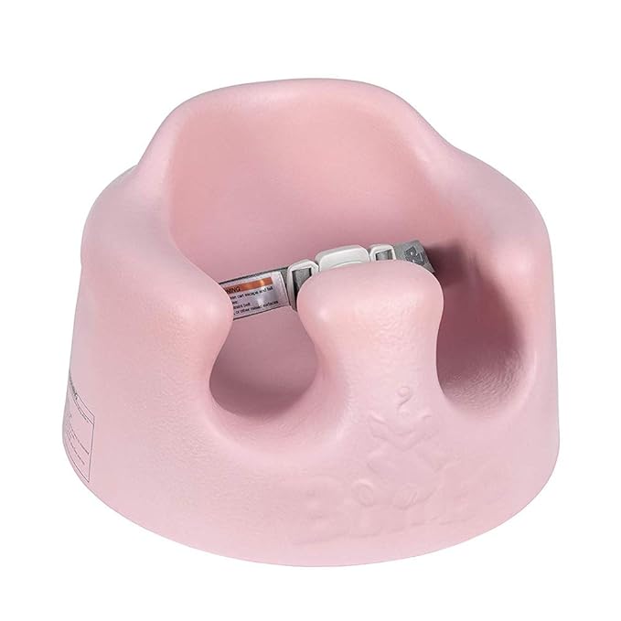 Bumbo Baby Floor Seat, Portable Infant Sit Up Activity & Eating Chair with Tray Accessory, Pink - Feeding and Sitting Lounger for Babies and Infants Ages 3 to 12 Months
