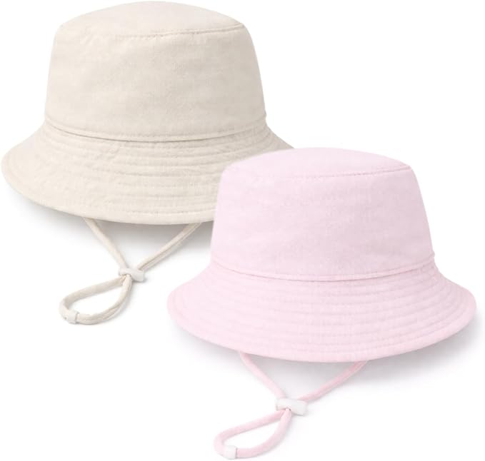 Baby Sun Hat Infant Toddler Summer Cotton Yarn Bucket Hat by DANMY