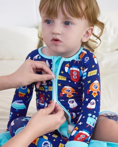 babee Reshinee Bamboo Viscose Baby Footie Pajama, Zipper Sleeper Boys Girls - Image 2