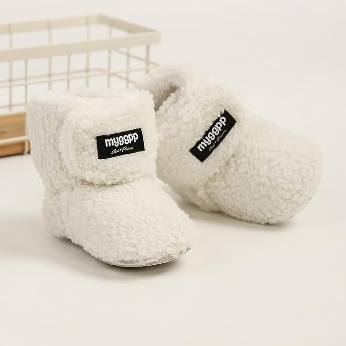 Ohwawadi Infant Baby Boots Boys Girls Cozy Fleece Slippers Snow Boots Winter - Image 8