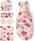 DRESHOW BQUBO Baby Girl Newborn Floral Receiving Blankets by DRESHOW