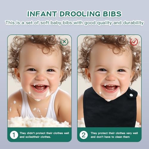 8 Pack Baby Bibs Unisex Adjustable - Image 4