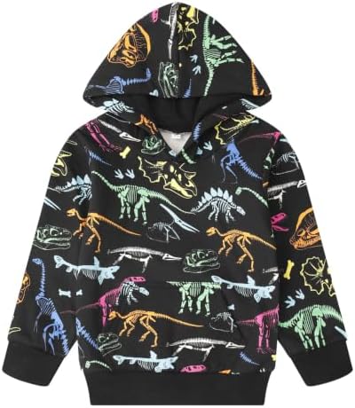 RETSUGO Baby Boys Dinosaurs Hoodie Boy Girls Truck Pullover by RETSUGO