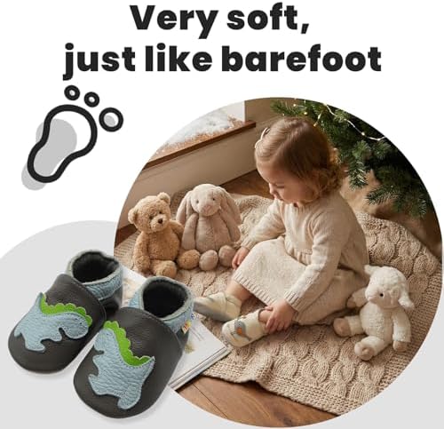 YALION Baby Soft Leather Shoes Suede Sole Infant Toddler First Walking Sports - Image 5