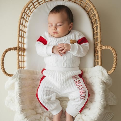Giraropa Newborn Baby Boy Clothes Rib Knit Romper Jumpsuit Solid Sweater - Image 2