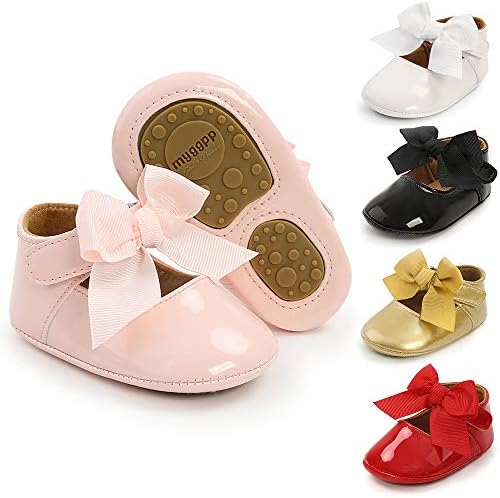 Meckior Infant Baby Girls Soft Sole Bowknot Princess Wedding Dress Mary Jane by Meckior