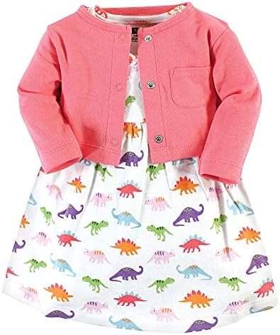 Hudson Baby Infant and Toddler Girls Cotton Dress and Cardigan Set by HudsonBaby