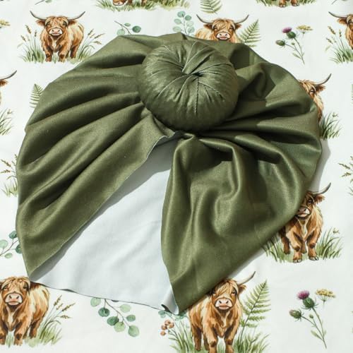 Ylsteed Baby Highland Cow Swaddle Blanket and Headband Set, Newborn Receiving - Image 4