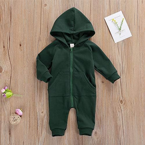 FYBITBO Infant Baby Boys Girls Clothing Zipper Hooded Jumpsuit Romper Long - Image 7