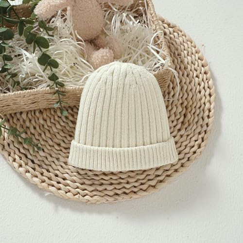 Neiwech Cotton Baby Beanie Hat Infant Newborn Toddler Winter Knitted Warm Skull - Image 4