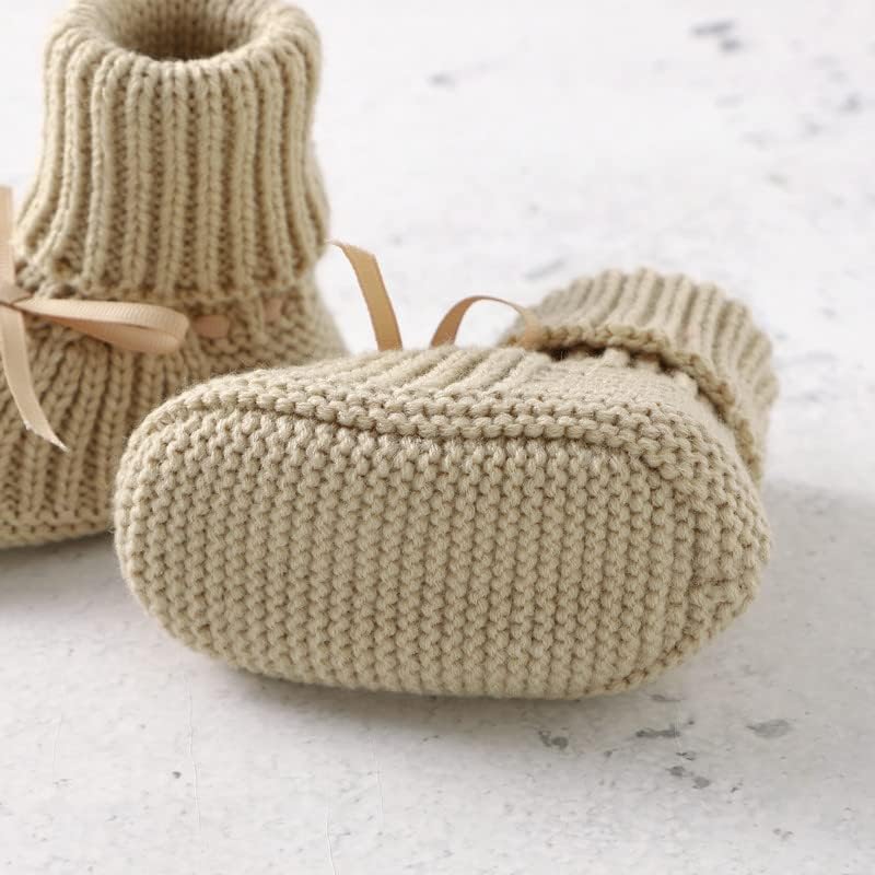 LAWKUL Baby Booties Knit Newborn Shoes Cozy First Walkers Infant Toddler Boots - Image 5