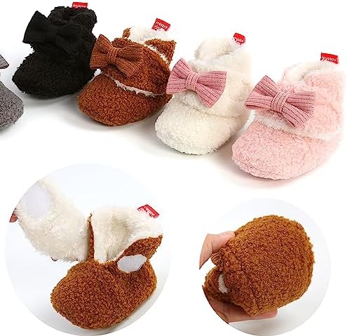 Baby Booties Cozy Fleece Slippers Soft Baby Shoes - Image 4