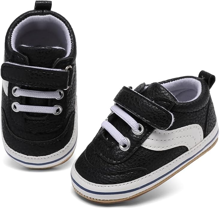 Clowora Baby Boys Girls Shoes Non-Slip Rubber Sole Sneakers Infant First Walking Toddler Crib Shoes Newborn Loafers Flats.