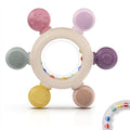 akolik Teething Toys for Babies, Baby Teethers Toy Teething Ring Silicone, Grasping Teething Toy, BPA Free Teething Newborn Accessories for Baby 0 3 6 9 12 18 Months (Ringer Pink)