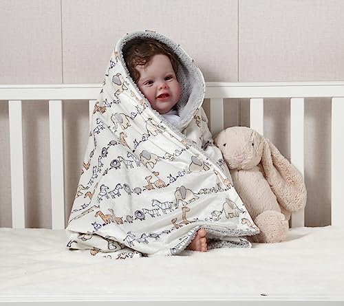 CREVENT 2Pcs 30''X40'' Cute Cozy Fluffy Warm Baby Blankets - Image 5