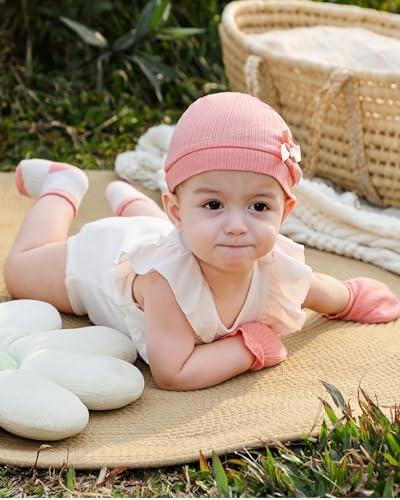 Baby Hats Mittens and Socks Set Soft Cotton Newborn Hat Glove - Image 5