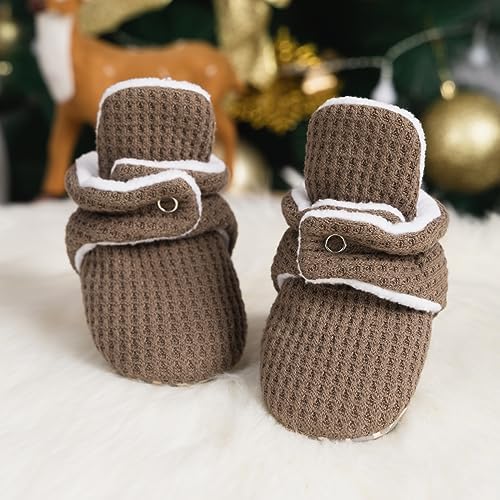 Meckior Newborn Infant Baby Girls Boys Warm Fleece Winter Booties First Walkers - Image 4