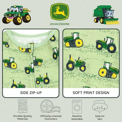 John Deere Baby Boy or Girl Footed Sleep N Play Coverall Newborn - Image 4