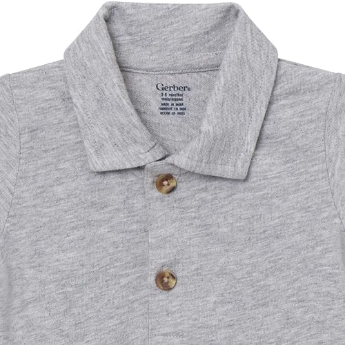 Gerber Baby Boys' Short Sleeve Polo Bodysuit - Image 2