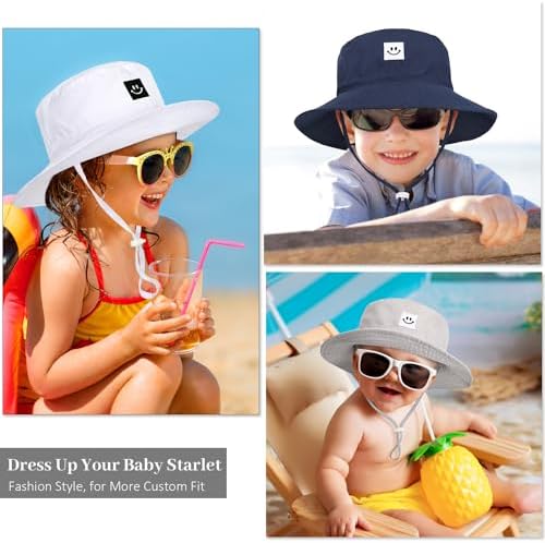 Baby Toddler Sun Hat, Kids Summer UPF 50+ Foldable Beach Bucket Hat - Image 7