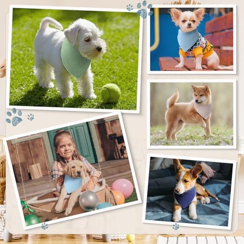 10 Pcs Muslin Cotton Triangle Dog Bandanas Reversible Pet Bibs Scarf Dog Scarves - Image 4